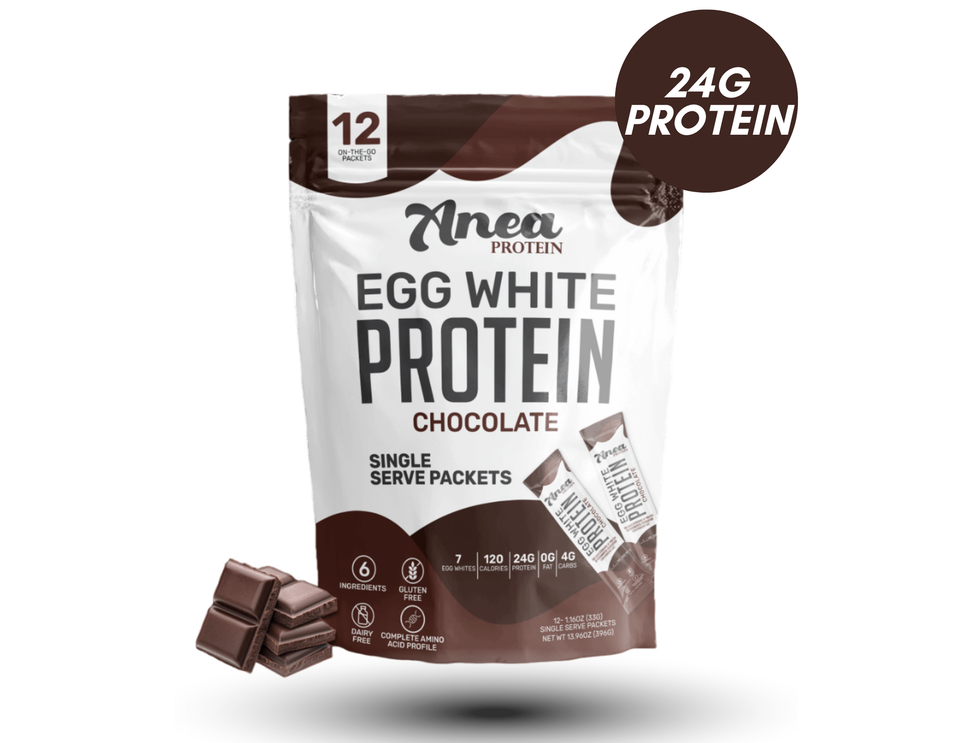 Chocolate Egg White Protein Powder - Single Serves