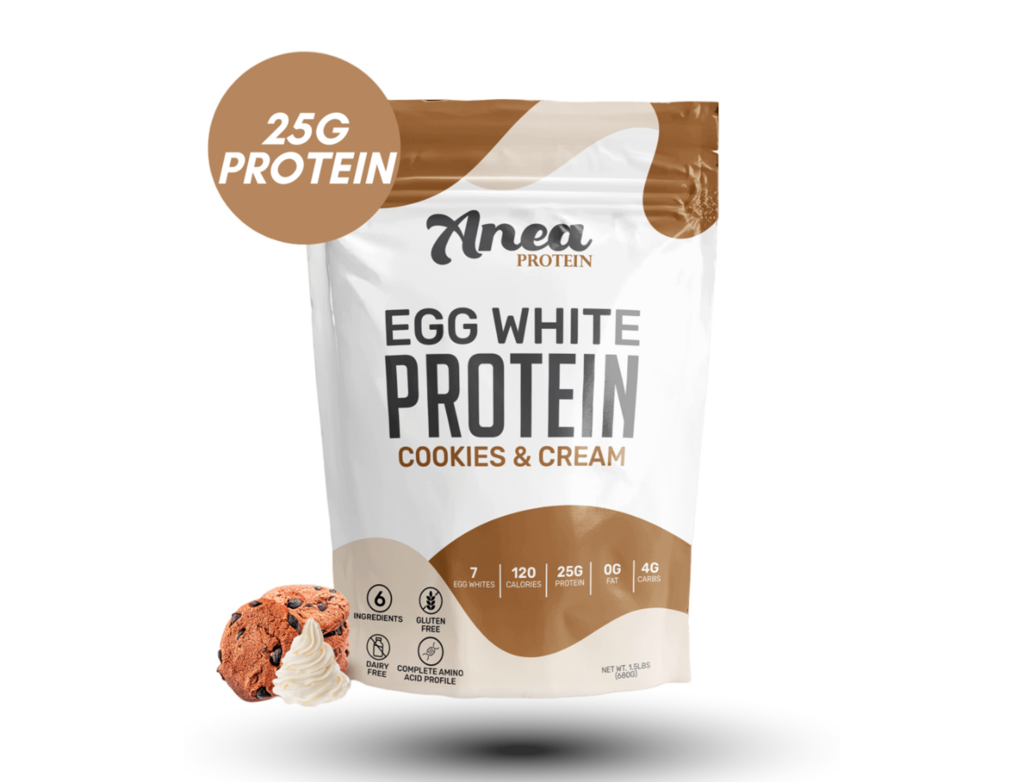 Cookies & Cream Egg White Protein Powder